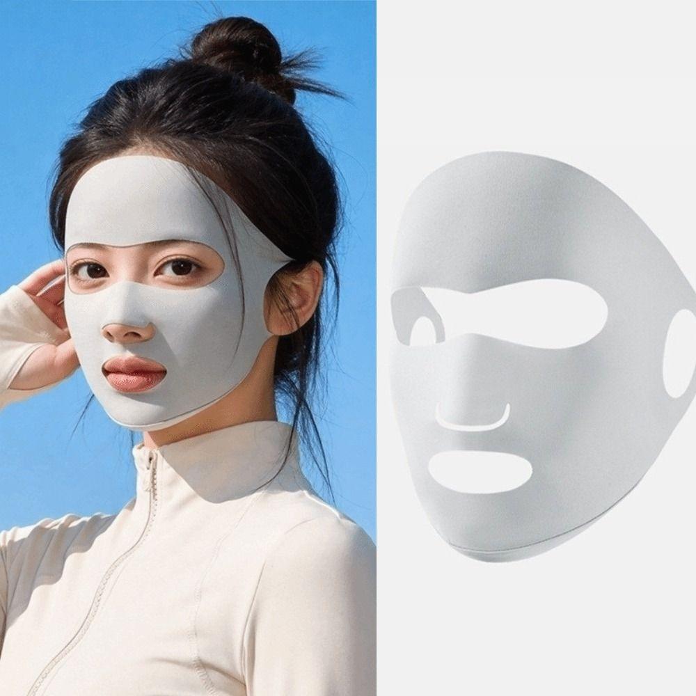 Vollgesichts-UV-Schutz-Gesichtsbedeckung Atmungsaktiver Facekini Wiederverwendbare Sonnencreme-Gesichtsmaske Damen