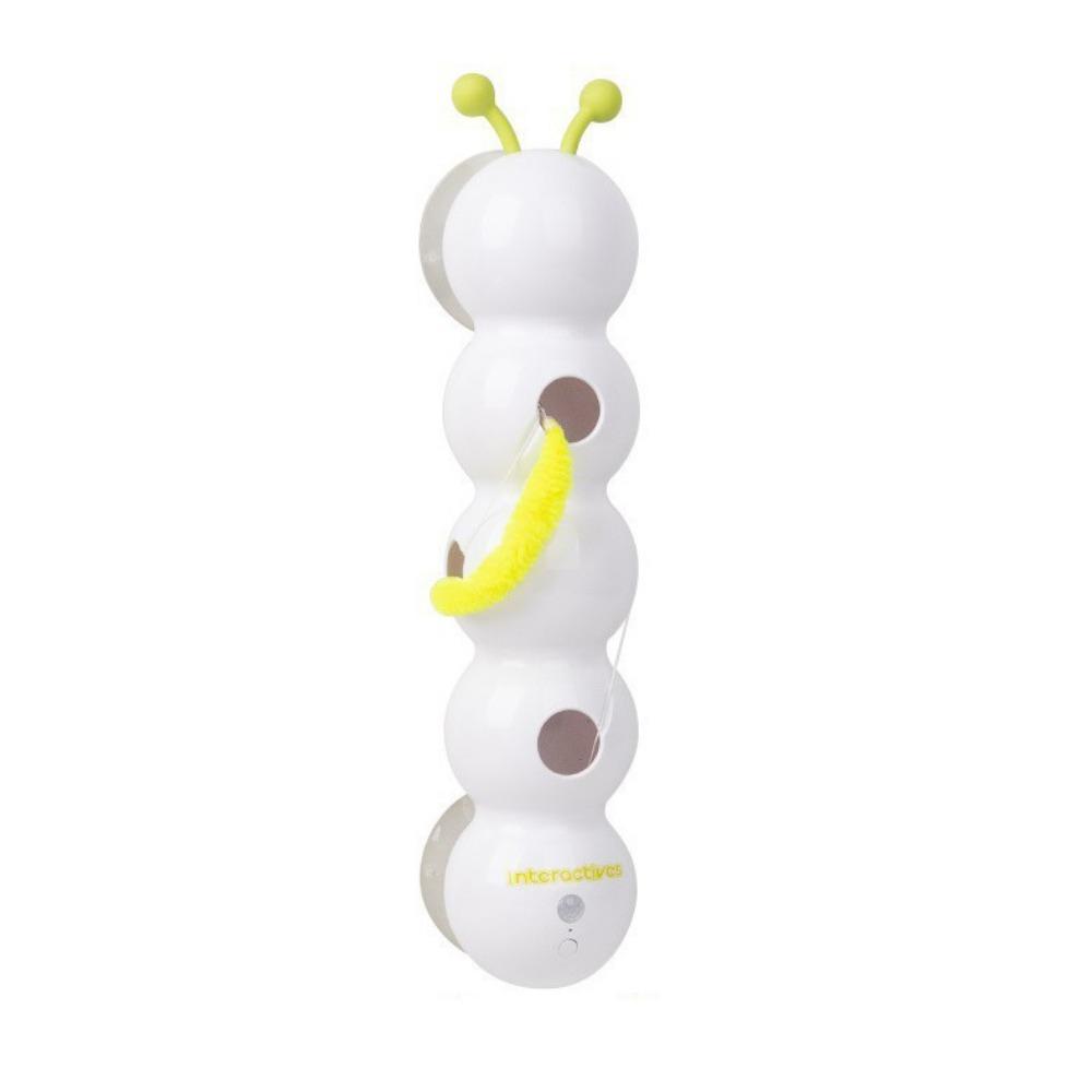 

Перезаряжаемая через USB игрушка-гусеница для кошек, присоска, интерактивная игрушка для кошек, снимающая скуку белый