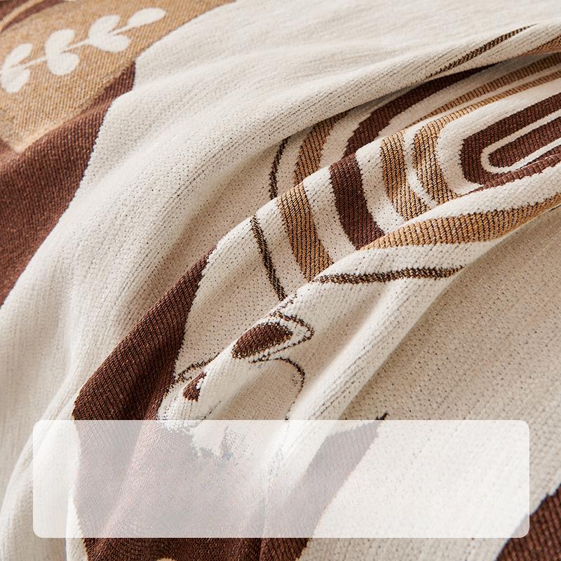 Sofabezug aus Chenille mit Cartoon-Motiv, kreativ, für alle Jahreszeiten, universell einsetzbar, kratzfest, antihaftbeschichtet, aus Wolle, vollständig bezogen, Stoffbezug