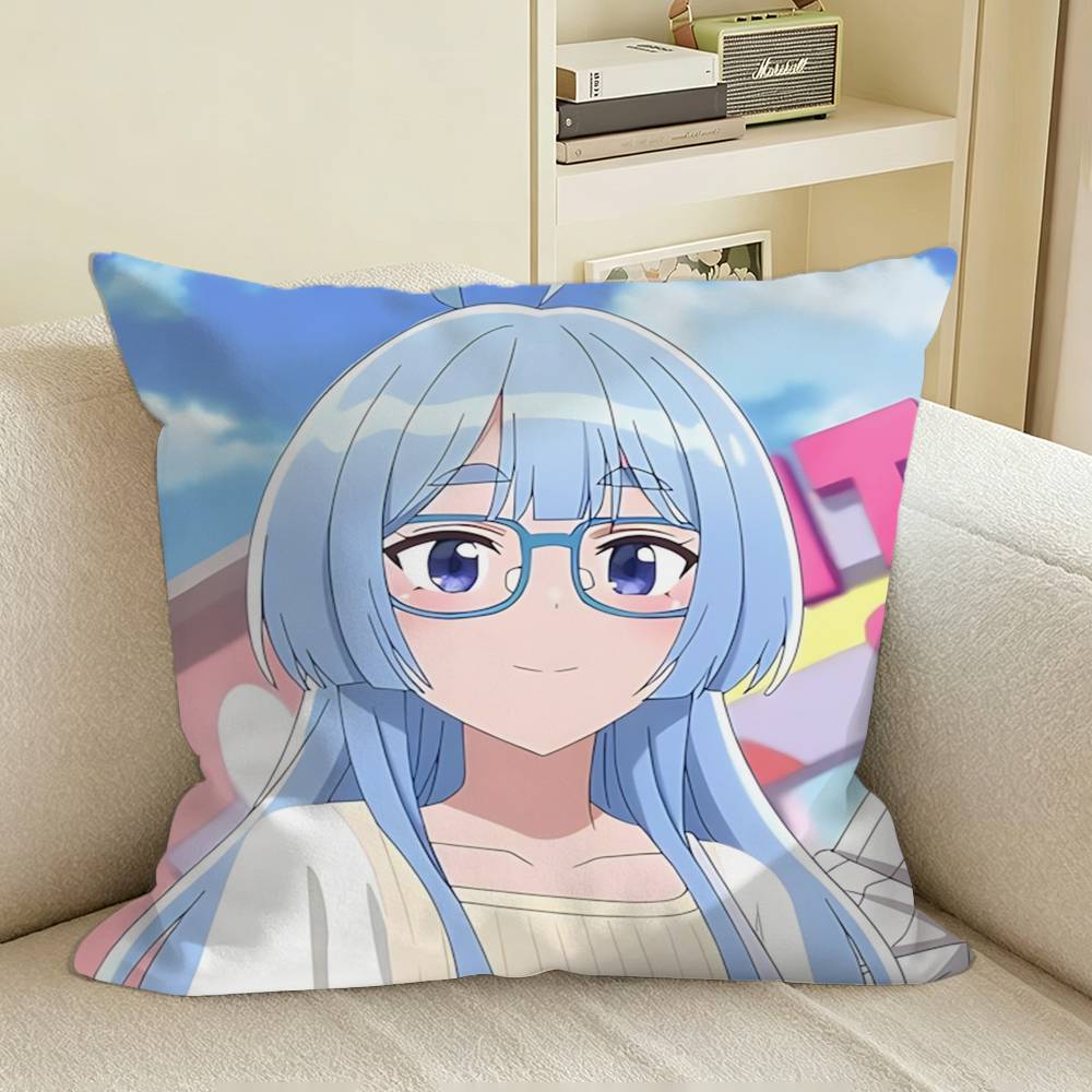 Shiunji Family Anime Seiha Shiunji Square Sofa Pillow Cover Solid Color Living Room Home Decor Cushion Case