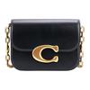 Idol 21 Gold Logo Magnetic Closure Leather Crossbody Shoulder Bag Small Women Bags Black CW648-B4BK