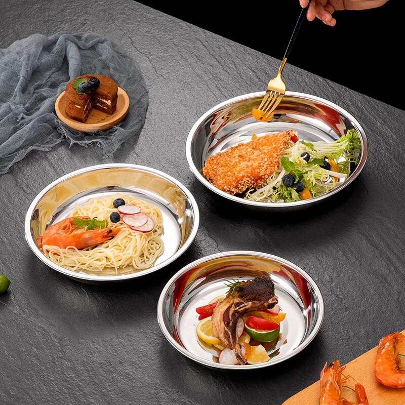 Yuzhou 304 Stainless Steel Round Dinner Plates