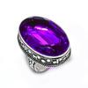 Pink Amethyst Handmade 925 Steling Silver Jewelry Ring Size 9 F4y54