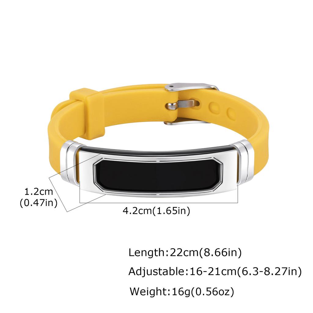 Bracelets Personnalisés Personnalisables avec Nom en Acier Inoxydable pour Hommes Femmes, Bracelet Manchette en Silicone Réglable, Cadeau Bijou Personnalisé
