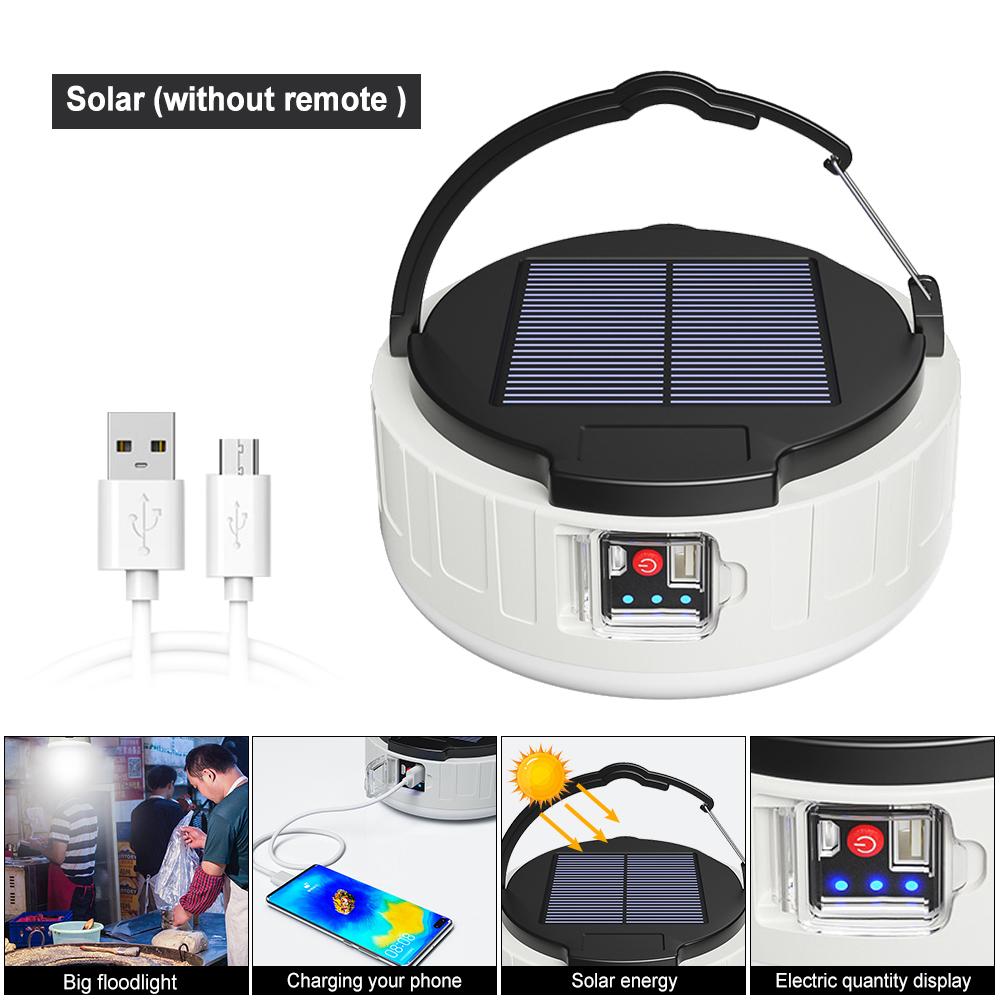 10W Solar Backpacking Hiking Light with Remote Control USB Charging Waterproof IP65 Emergency Camping Tent Light AS Mobile Power