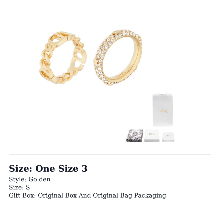 DIOR Rings Women`s R1287WOMCY-D301-TM One Size