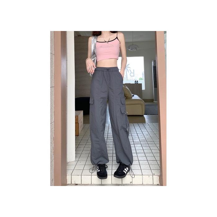 

Лето 2024 Женский комбинезон с высокой талией и широкими штанинами на завязках