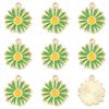 5Pcs 13/16mm Pick Color Flowers Copper Alloy Pendants For Jewelry Component Making DIY Necklace Bracelet Earring