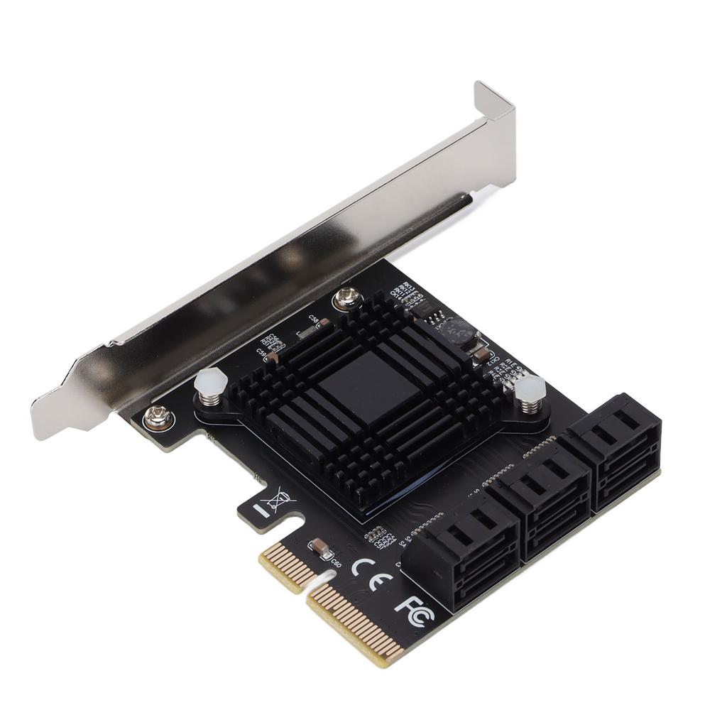 Sata Expansion Card Lightweight Portable ASM Chip 5 Connection Terminals PCB Expansion Card