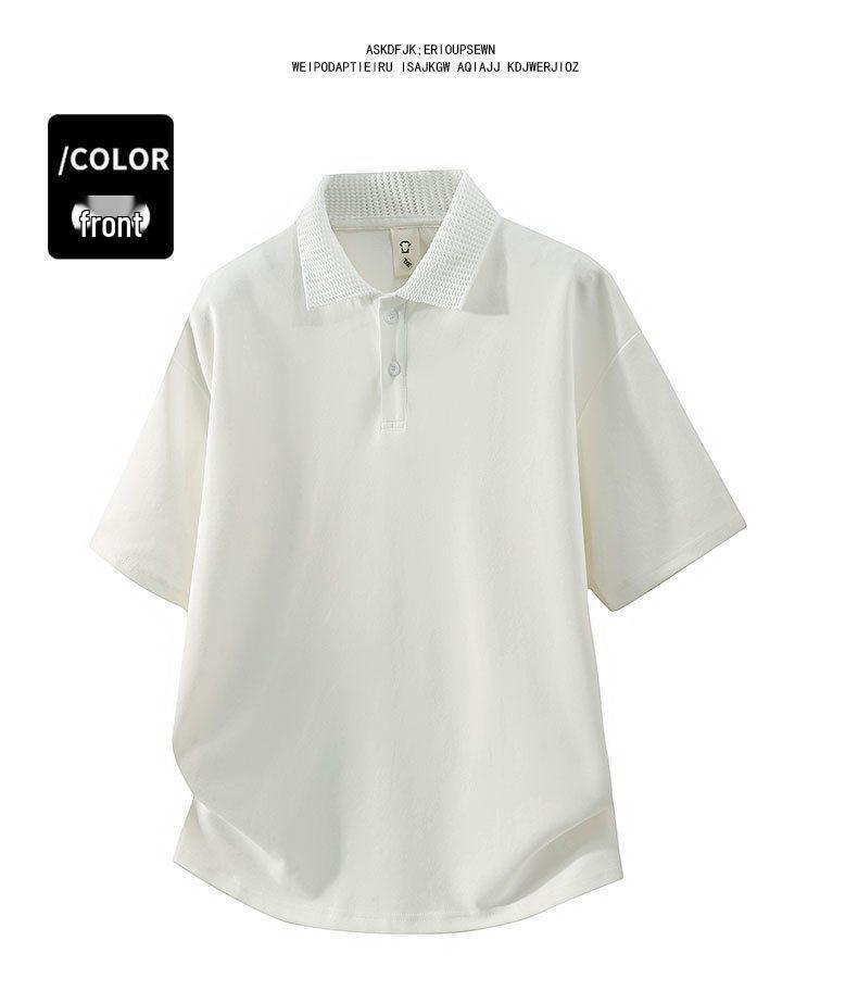 Summer 2026 Men's Ice Silk Quick-Dry Short-Sleeve Lapel Polo Shirt