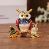 Stylish Owl Shaped Jewelry Organizers Compact Decorative Storage Box For Earrings Necklaces Rings