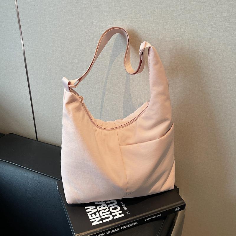 Lightweight Niche Retro Lazy Tote Bag Nylon Cloth Shoulder Messenger Bag Work Armpit Bag