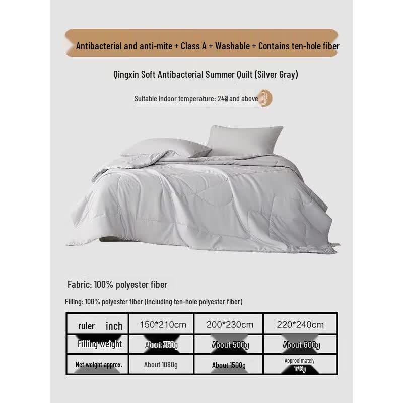 Mercury Home Textiles Soft Antibacterial Summer Quilt