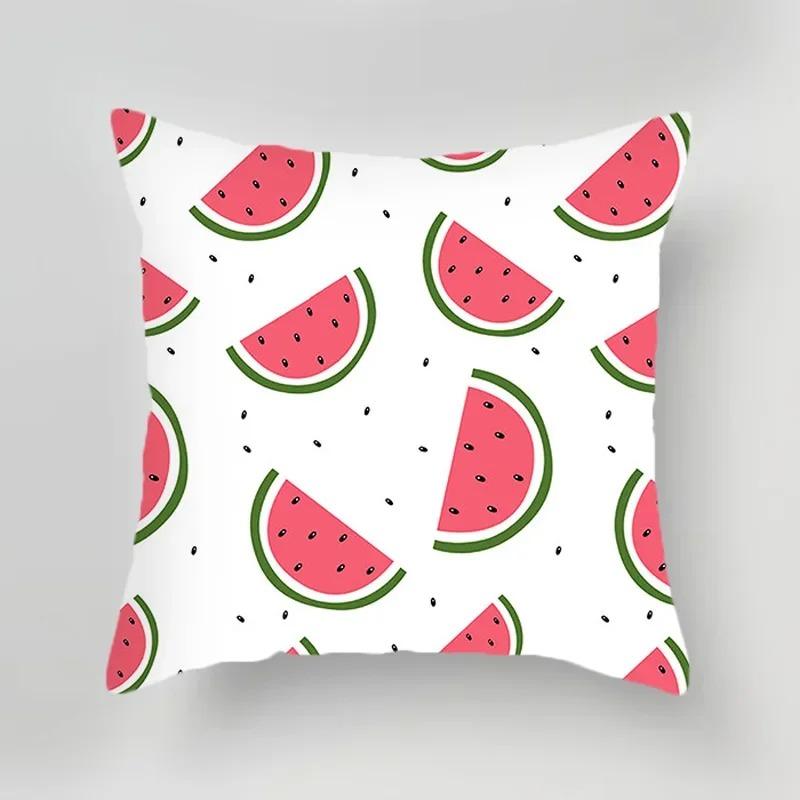 Watermelon Pattern Decorative Pillow Cover Car Sofa Square Cushion Pillow Cover