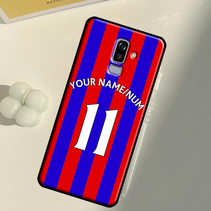 Personalised Football Number Strips Case For Samsung Galaxy A3 A5 J1 J3 J5 J7 2017 2016 J8 A7 A9 A6 A8 J4 J6 Plus 2018 Cover