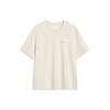 Li Ning Wade Series Character Head Portrait Print Loose Round Neck Short Sleeve T-Shirt Unisex Tops Moonlight-Gray AHST609-2