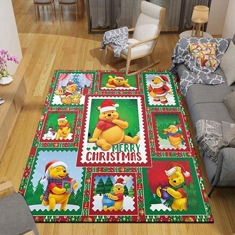 1Pc Christmas Winnie Pooh Rug Office Carpet Indoor Outdoor Doormat Nonslip Soft Comfortable Living Christmas Halloween Xmas Gift D924570