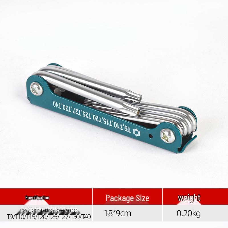 Набор портативных складных шестигранных и Torx ключей 8-в-1