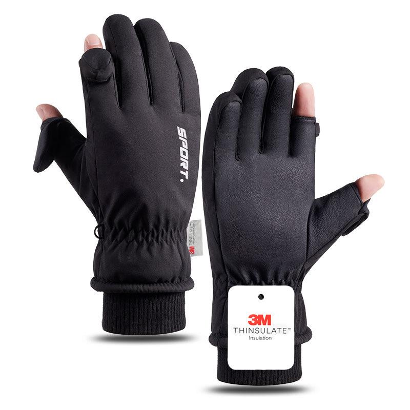 Winter Warm Gloves for Outdoor Cycling Skiing Thickened Cold Resistant Glove Waterproof Touch Screen Camping Equipment