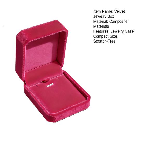 Jewelry Box Rose Pink Hard Case with Soft Velvet Interior Shock-Proof Scratch-Proof Jewelry Storage