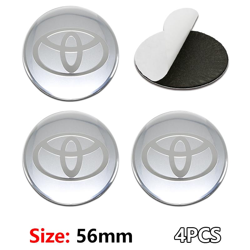 Toyota 56 MM Nakładka na środek piasty koła samochodowego Aluminiowe Metalowe Naklejki z Logo Do Rav4 Corolla Camry Aqua Yaris Cross Auris TRD Prius Chr GR