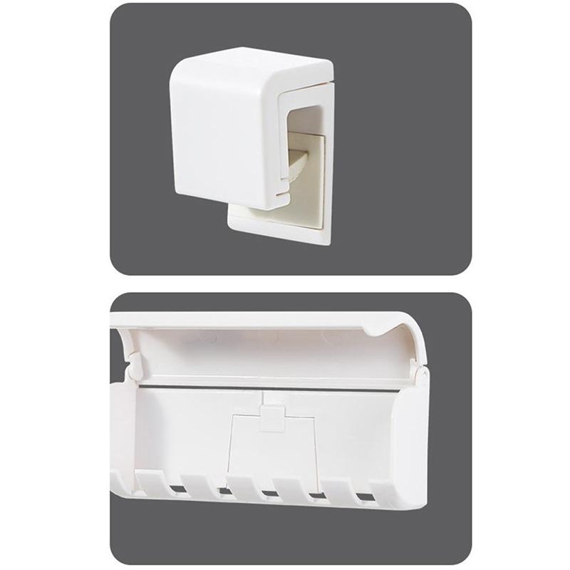 Wall Mounted Toothbrush Holder Facial Cleanser Stand Toothpaste Storage Rack