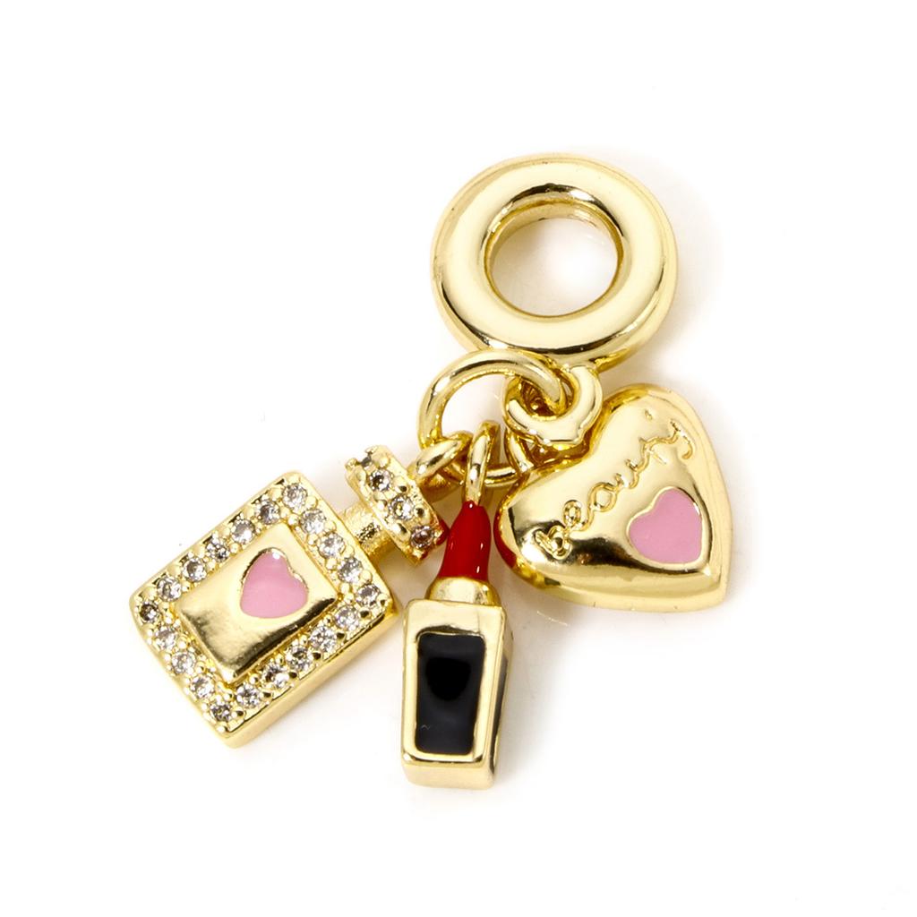 1 Stück Messing Reise Anhänger Charms Perlen Für Armband Halskette Schmuckherstellung 18 Karat Echtsilber Vergoldet Herz Flugzeug Emaille Anhänger