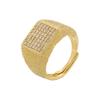 ZHUKOU 6 styles Cubic Zirconia women rings Brass exquisite opening rings 3 lines 4 lines Heart rings Jewelry VJ476