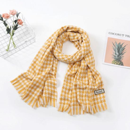 Scarf Women'S Winter Imitation Cashmere Scarf Dongdaemun Plaid Scarf Autumn Scarf