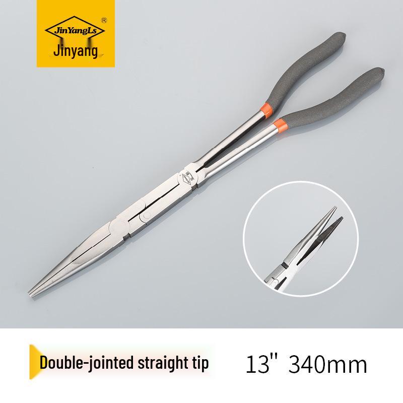 Jinyang Double Joint Super Long Needle-Nose Fishing Pliers, 11" & 13"