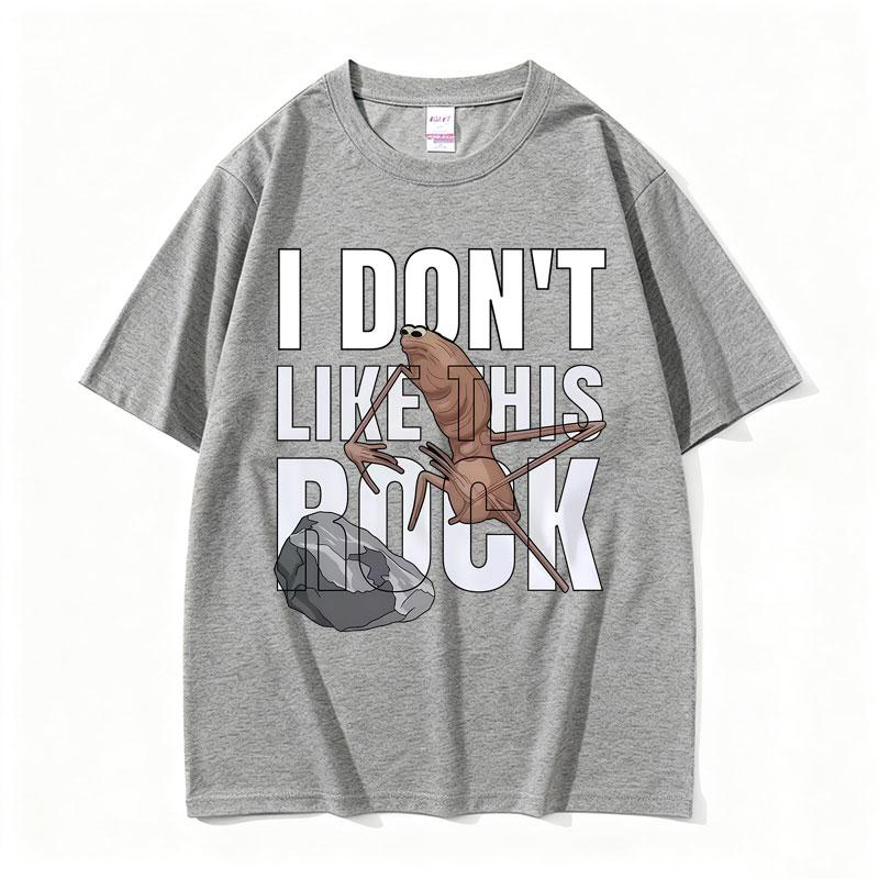 I Dont Like This Rock T Shirt Marcus The Worm Funny Meme Tshirt Men Casual Vintage Cotton Tshirts Oversized Short Sleeve