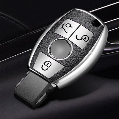 Högkvalitativ TPU-läder Bilnyckel Fjärrväska Cover Hållare Väska för Mercedes Benz ABRG Class GLK GLA W204 W251 W463 W176 W246
