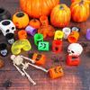 12 STÜCKE Zufällige Halloween Magische Feder-Spiralfeder-Spielzeuge Pädagogischer Spaß Geschichteter Mini-Regenbogenkreis Kinder Weihnachtsfeier Spielzeug Geschenke