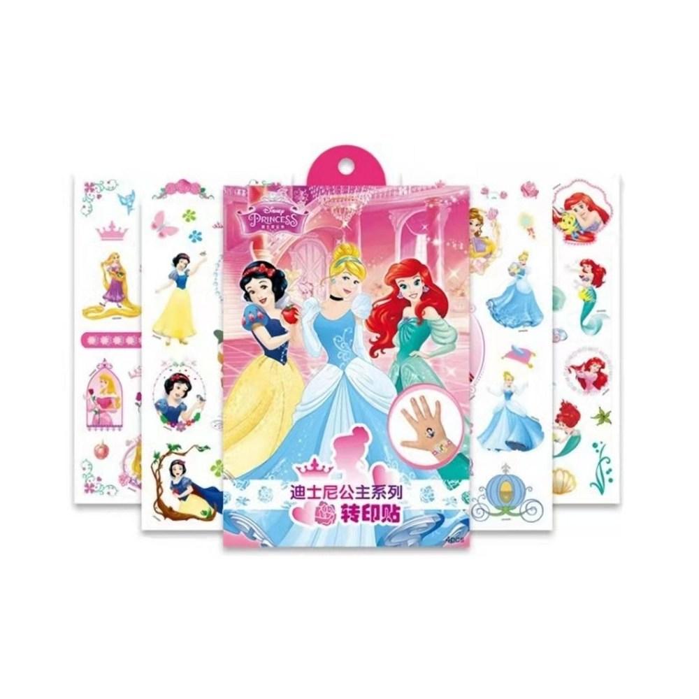 Johanne Shop Disney Characters Children's Stickers 14 Types Tattoo Mask Stickers Princess Frozen, Princess 2, 1 Piece