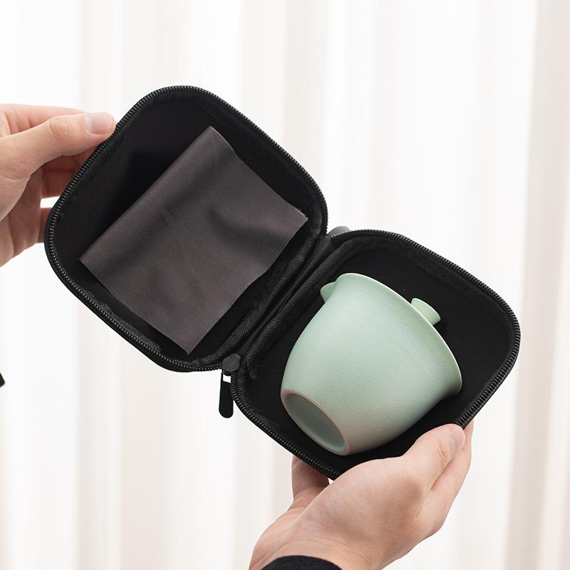 Portable Travel Kung Fu Tea Set Coarse Amoy Road Treasure Small Set Outdoor Business One Pot Three Cups
