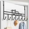 7-hook Multifunctional Hook for Clothes Bags Hooks Storage Rack No Punching Metal Hook for Bedroom Door Christmas Gifts