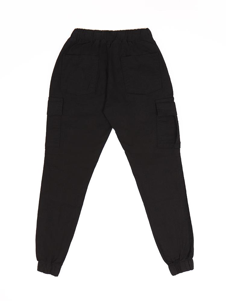 IKALOOK Slim Fit Cargo Jogger Elastic Pants Pt151