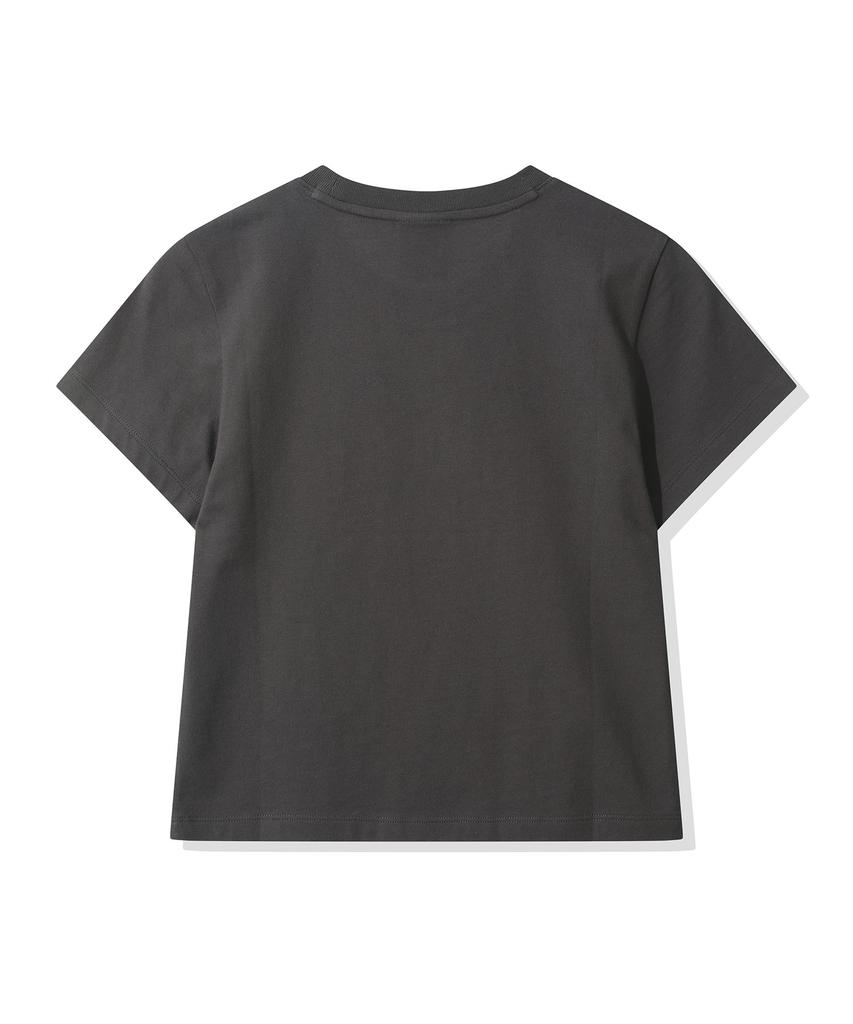 CGP (Women) Square Logo Short Sleeve T-Shirt_Charcoal