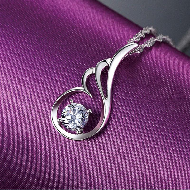 Angel Wing Pendant Necklace - Women's Luxury Forest Style Collarbone Chain