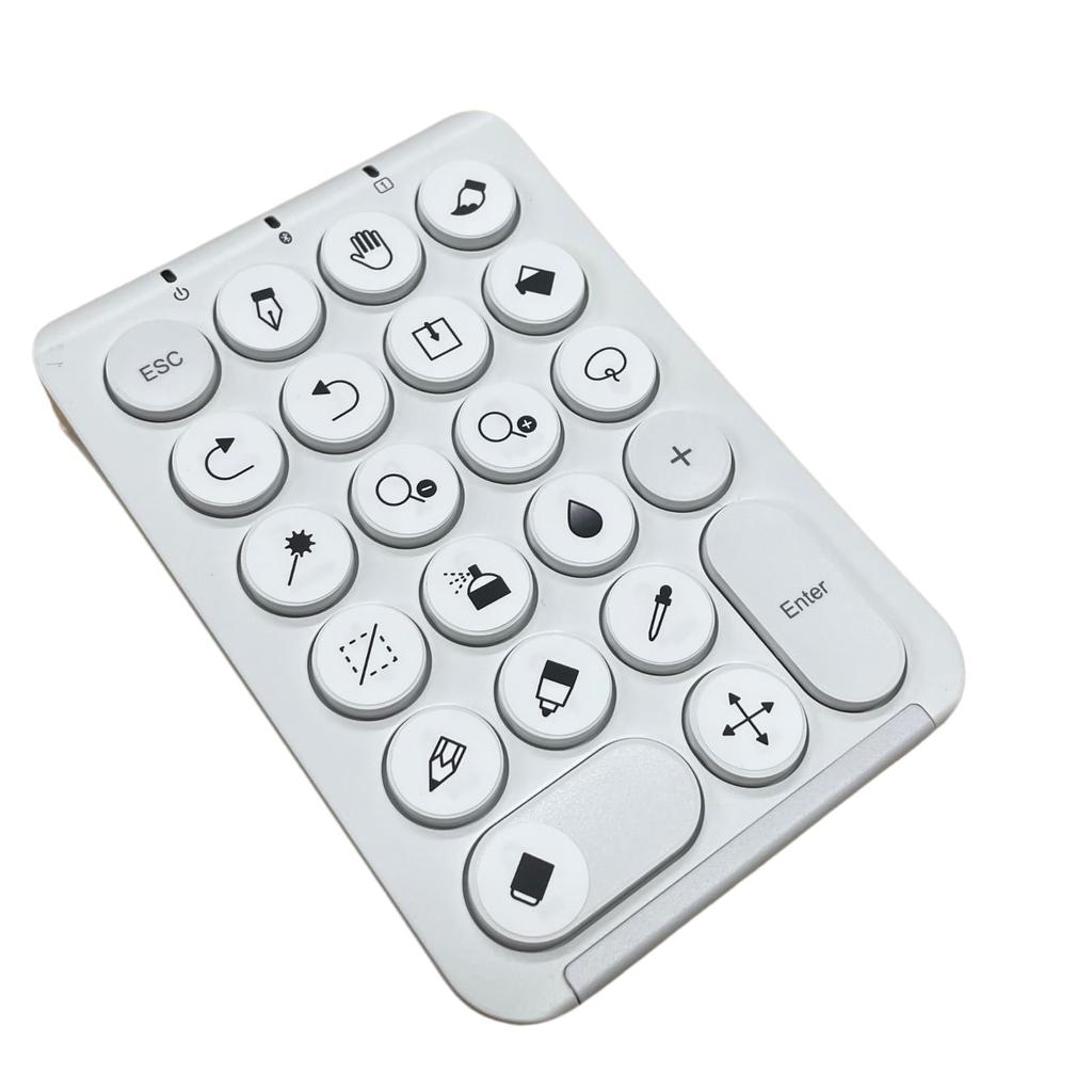 SELECOCO Illustration Shortcut Key 15mm Numeric Compatible with and Devices Stickers, 50-Piece Set, Left-Handed, Diameter, Keypad, Left-Handed