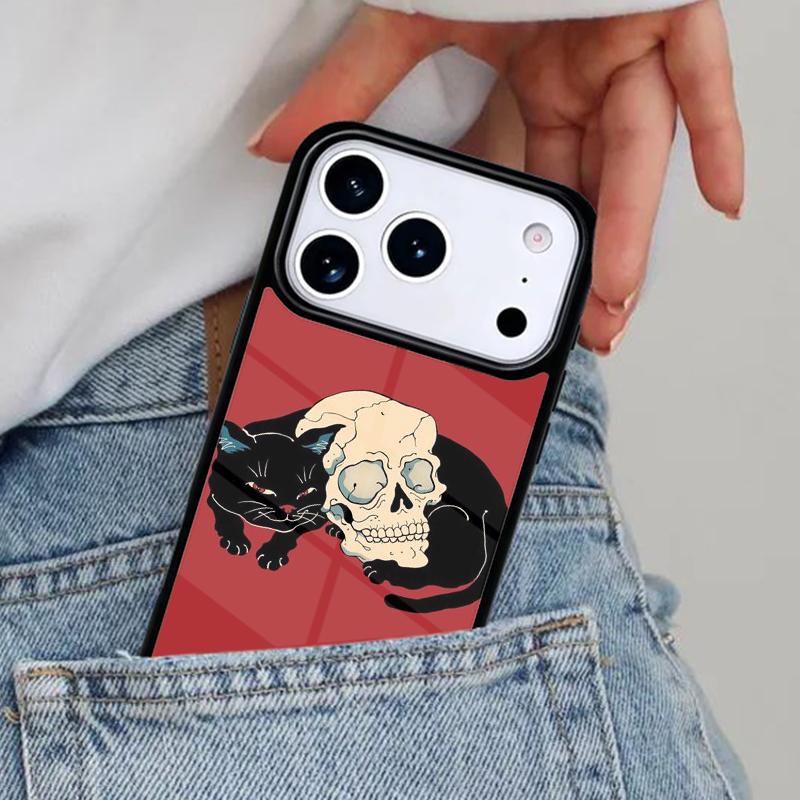 

Mystery Cat Phone Case for iPhone 17ProMax 12 13 14 15 16e 17 Pro Max Plus Air Cover iPhone 16e