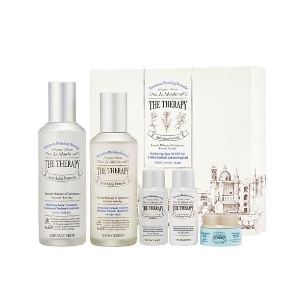 

The Face Shop The Therapy Hydrating 2pcs Special Set (Toner 150ml, Emulsion 130ml, Toner 32ml, Emulsion 32ml, Cream 10ml)