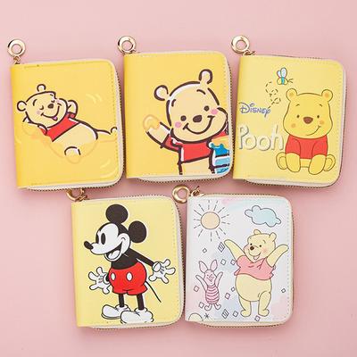 Winnie Pooh Bear Kawaii Coin Purses Cute Cartoon Small Wallet Card Holder Credit Card Case Holiday Event Gifts