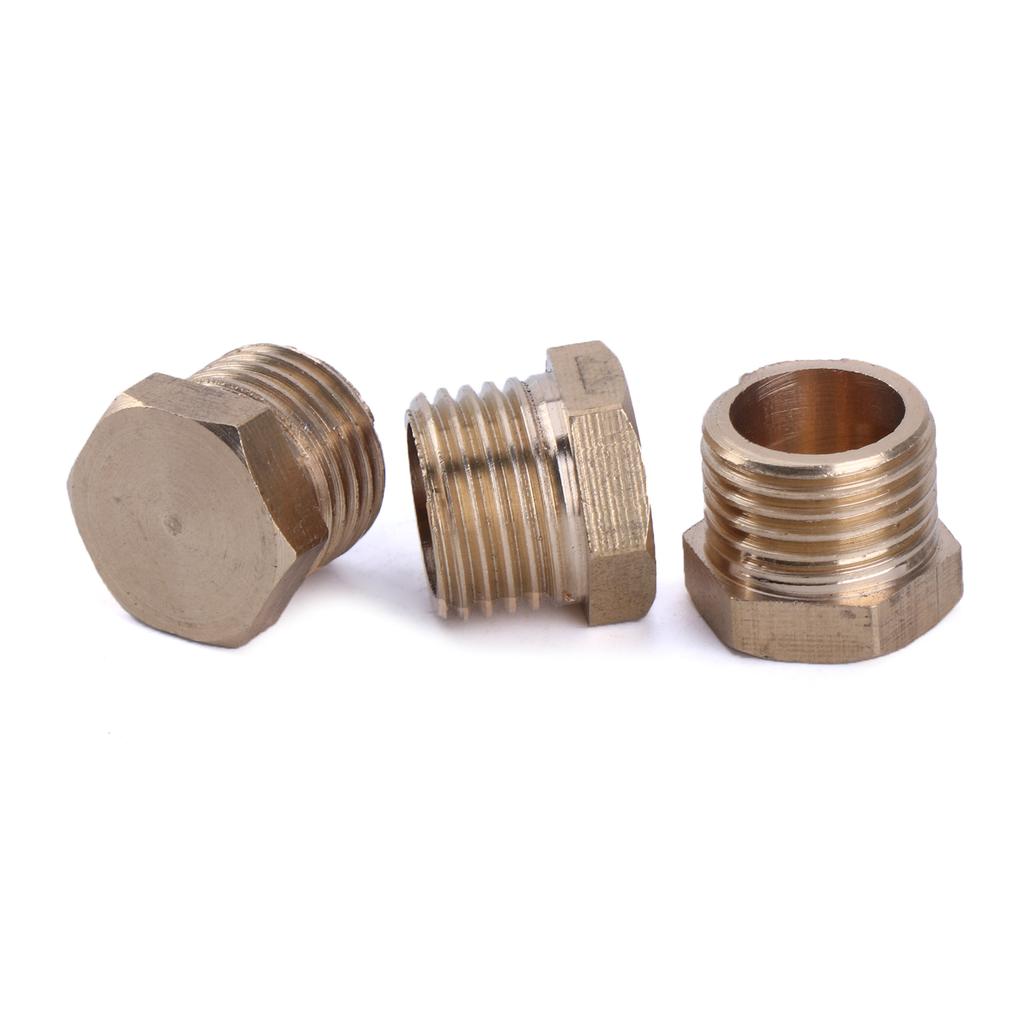 6pcs Threaded Pipe Stop Brass Plug G1/4 Pipe Inserts Pipe Plugs with Hexagon User Friendly Sealing Solution for Pipes