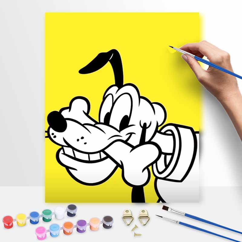 Disney Pluto digital oil painting diy coloring handpainted filling home decoration gift for wall art canvas paint by numbers set decor