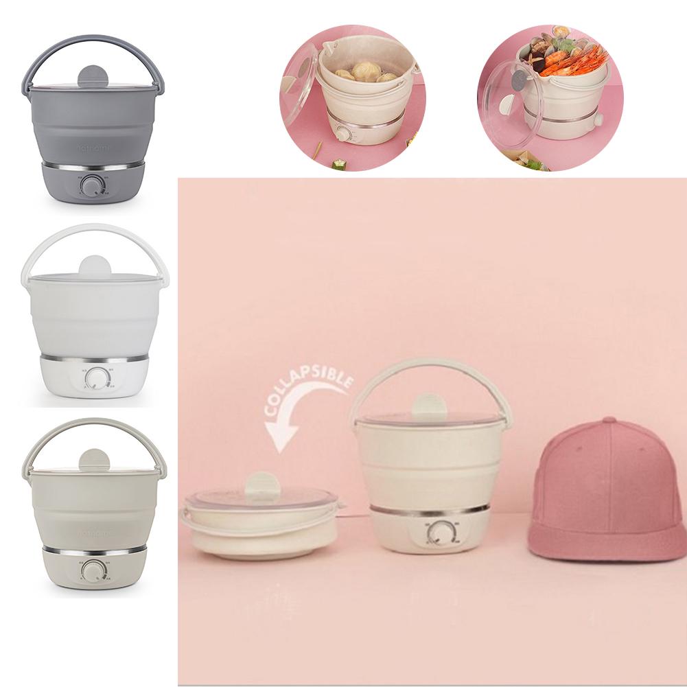 Buy Multifunctional Electric Skillet Portable Folding Electric Hot Pot Travel for Student