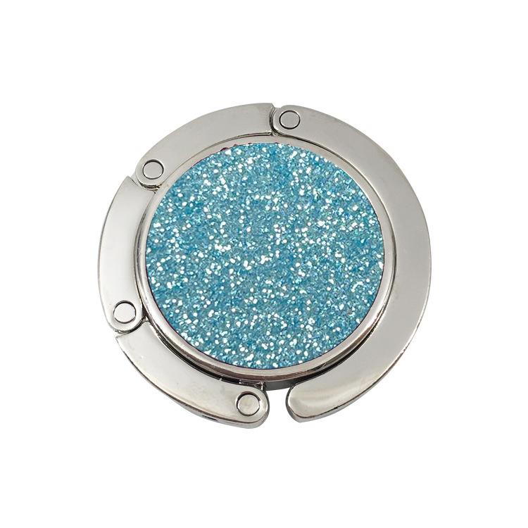 Portable Compact Round Foldable Handbag Hook Table Hanger with Non-Slip Base for Hanging Bags Purses and Accessories
