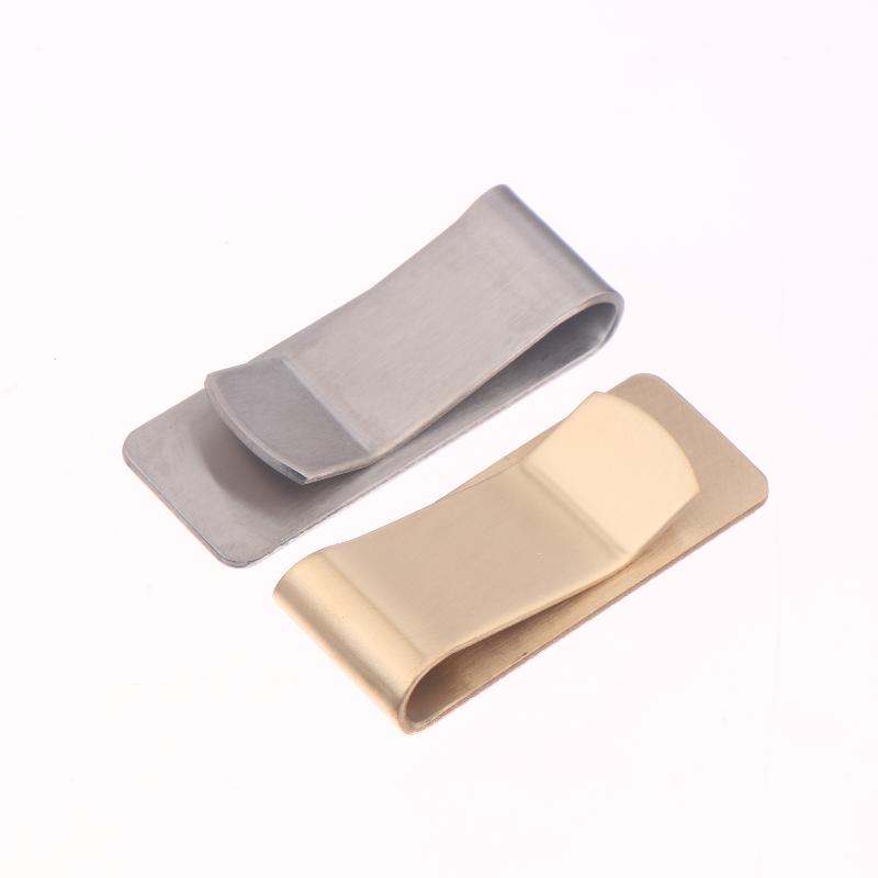 Acero Inoxidable Delgado Bolsillo Diseño Hombre Billetera con Clip para Billetes Efectivo Identificación Tarjeta de Crédito Negocios Soporte para Dólares Latón Pinza para Billetes