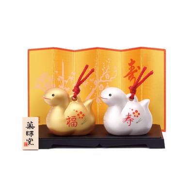 Yakushi Kiln Saiyo Shofuku Suzumi Gold and Silver Earthen 69 (Fukuju, Bell)