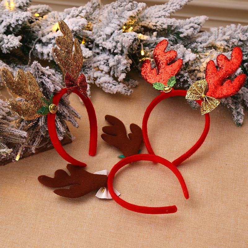 Nieuwe Kerstversieringen Lange Geweien Haarband Voor Kinderen's Vakantiefeesten